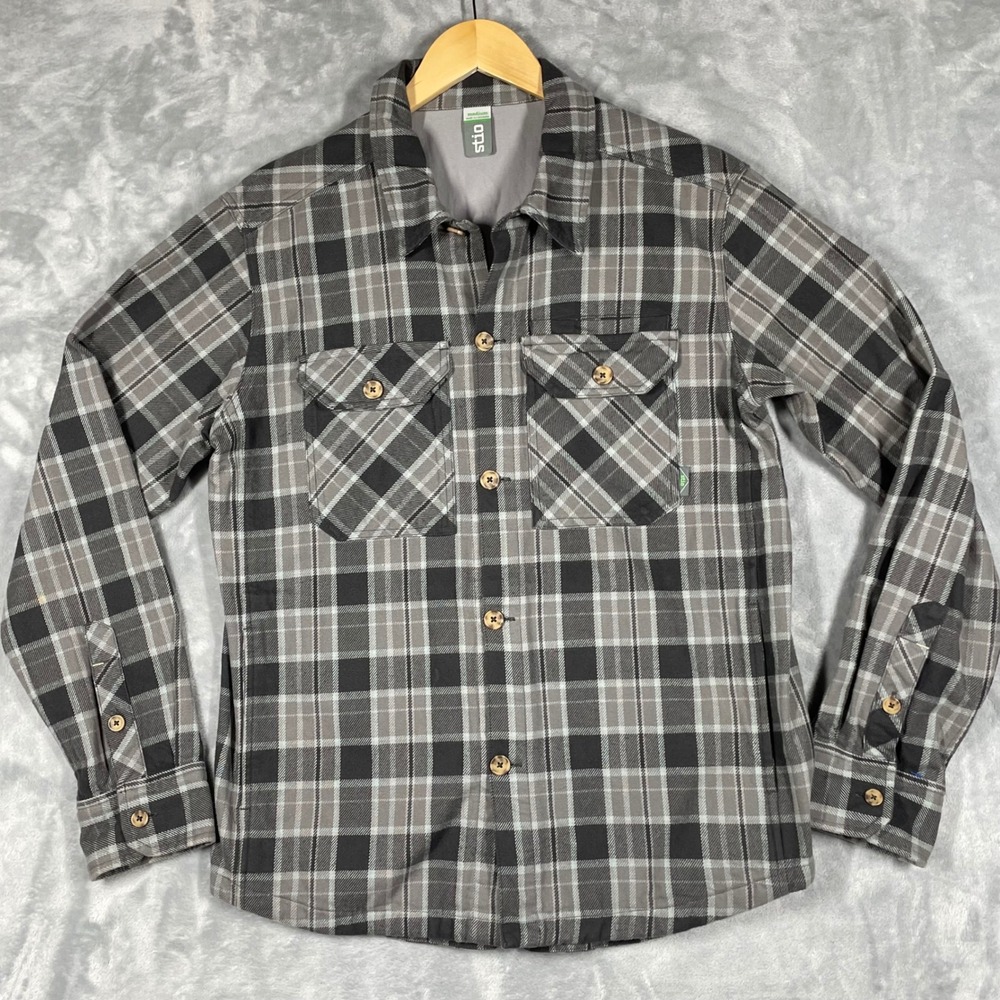 Stio Men's Plaid Flannel Shirt Medium Button Up Long Sleeve Casual Outdoor Heavy
